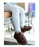 Candykids女児レギンス パンスト ガールズ スパッツ タイツ パンツ キッズ 子供 ジュニア 女の子 春秋 カジュアル (L(4~5歳), ホワイト)