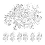 PATIKIL M4x10mm アクリル ネジ 六角ナット付き 50セット 透明装飾 DIY 展示用 軽量モデル ハンドメイド クリア