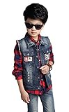 (チェリーレッド) CherryRed キッズ 子供服 女の子 男の子 ベスト 袖なし ベビーベスト秋冬 140 ブルー