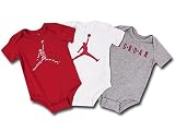 (Jordan)ジョーダン ベビージョーダン　ロンパース3枚セット　 (3/6M (3-6ヶ月頃), 赤白灰) [並行輸入品]