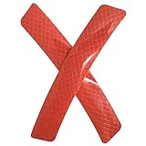 【ティーグルブラン】 反射 ステッカー 車 バイク リフレクター シール 反射テープ フェンダー ドア バンパー 汎用 2個 セット 14cm 2.5cm 赤色 レッド