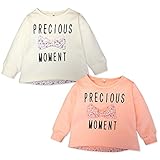 (ピンク/95cm)ベビー服 女の子 トレーナー 長袖 トレーナー 裏起毛 ロゴプリント リボン ワッペン装飾 花柄切替 ネームタグ付 女児 ベビー