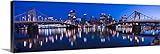 円キャプチャギャラリー‐ 3 2つの姉妹のブリッジとピッツバーグCity Skyline at Night 48" x 16" 2417974_1_48x16_none