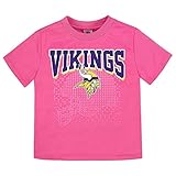 Gerber 子供服 NFL ミネソタ・バイキングス ガールズ 2018年 半袖チームロゴTシャツ ピンク 3T