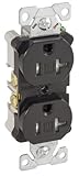 Eaton TRBR20BKBXSP 20-Amp 3-Wire 125-Volt Tamper Resistant Commercial Grade Duplex Receptacle 2-Pole