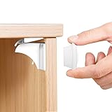 HIRO 赤ちゃん安全磁気キャビネットロック(8ロック+2キー) ベビーガード 磁気 キャビネットロック 食器棚、引き出しなど適用 工具不要