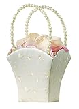 Lillian Rose Embroidery Elegant Wedding Flower Basket, 8.5-Inch, Ivory by Lillian Rose