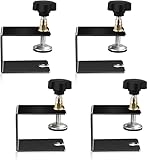 ZZBUY ブラケットクランプ クランプ 引き出し 4個セット コの字 金具 止め金具 調節可能な 引き出し前部取り付けクランプ テーブルクランプ 固定金具 diy 挟む 木工 作業 切削 締付 寝室 バスルーム キッチン 壁掛け (ブラック)