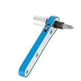 3in1ドライバーセットキット、ブルーラチェットソケットレンチスリーブドライバービットミニラチェットレンチポケットスクリュードライバーセット