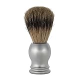iZaphor（TM）理容室純粋なアナグマ毛シェービングブラシプロフェッショナルステンレス鋼は、男性のひげあごひげクリーニング用品シェービングサロンツールのハンドル