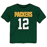 NFL幼児用アーロン・ロジャースグリーンベイ・パッカーズMainliner Player Name & Number半袖Tee、2トール、ハンター