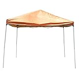 アイリスプラザ タープテント ワンタッチ 3×3M オレンジ シルバーコーティング UVカット