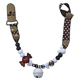 Pumpumly おしゃぶりホルダー かわいい　落下防止 紛失防止 ママも安心おしゃぶりホルダー