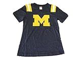 Michigan WolverinesコロシアムGirls NavyスパンコールロゴSS VネックTシャツ( M )