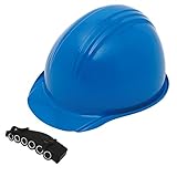 ＬＥＤライト付き 防災用ヘルメット（国家検定品） BS-1スカイブルーと６灯キャップライトとのセット