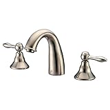 Dawn ab13 1018bn 3-hole、2-handle Widespread洗面所蛇口、つや消しニッケル