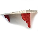 天然木製 ウォールシェルフ 飾り棚 ディスプレイラック 壁掛け棚 おしゃれでアンティークな飾り棚幅45cmTR