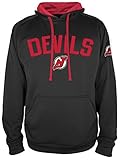 NHL New Jersey Devils NHLフード付きプルオーバー, Large , Trueブラック