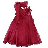 【オールシーズン】 formal wear(フォーマルウエア)女児パーティロングドレスオーガンジショール付き 130cm /エンジ NO.BF-19401