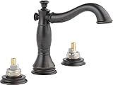 Delta 3597LF-RBMPU-LHP Cassidy Two Handle Widespread Bathroom Faucet with Metal Pop-Up Drain without