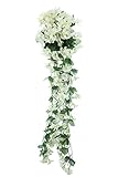niceeshop ( TM ) Leafyバイオレット人工シルクフラワーのウェディングホームインテリア壁Fake DIY Bouquet ホワイト 6025779428651
