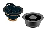 ウエストブラスPostスタイルLargeキッチンバスケットStrainer with Insinkeratorスタイルとフランジ廃棄ストッパー D2165-62 1