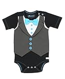 BuggedButts【ラゲッドバッツ】　ブラックタキシード　ワンピース　ロンパース　18-24ヶ月 [並行輸入品]