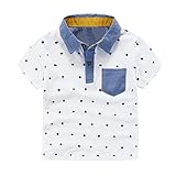 Cutelove 子供服 Tシャツ 半袖 ボーイズ 男の子 夏 恐竜プリント ラペル キッズ 可愛い 綿 ヨーロピアンスタイル 柔らか おしゃれ 素敵 ショートスリーブ 爽やか