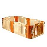 アジル ベビーサークル 6枚パネル ハッピーベビールーム キャメル×アイボリー (BR-7314AW-12) HAPPY BABY ROOM プレイヤード プレイペン プレイサークル