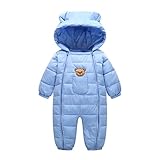 Zhuhaitf 子供服 Newborn Baby Infant Boy Girl Front Double Zipper Romper Hooded Jumpsuit Bodysuit Outfit