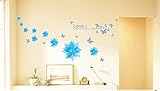 Amaonm® Nursery Flowers Butterfly Wall Decals Quotes Wall Stickers Murals Peel Stick Wallpaper for K
