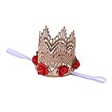 Domybest　ベビー ヘアバンド クラウン　王冠　キッズ 子供 カチューシャ 髪飾り ヘアアクセサリー 女の子 新生児 赤ちゃん 出産祝い 誕生日 記念撮影 内祝い お宮参り100日記念 こどもの