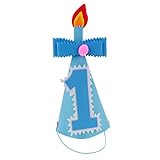 Dovewill 誕生日 パーティー 帽子 「コーンハット　全２色３種類 - 数字1, ブルー