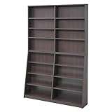 ダークブラウン／Aire ラック 収納　ホワイト 棚 木製 おしゃれ 白　シェルフ 本棚 雑誌 文庫本