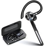 Anpoow Bluetoothヘッドセット Bluetoothイヤホン ワイヤレスイヤホン 500mAh充電ケース付 LEDバッテリー残量