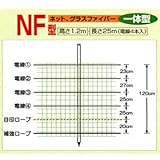 電気牧柵器用 一体型 あいがもネットNF型 1.2m×25m