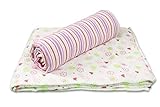 Spasilk 100% Cotton Muslin Swaddle Blankets, Pink Flowers, 2 Count by Spasilk [並行輸入品]