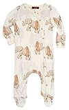 Milkbarn竹Footed Romper "チュチュ象" カラー: ホワイト