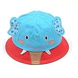 MY STAGE ベビー 帽子 アニマル ドーム ハット キャップ コットン 赤ちゃん 新生児 日よけ 春 (ブルー)