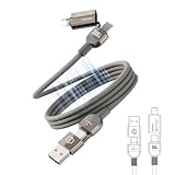 LANMU 4in1 充電ケーブル マグネットケーブル 高速充電ケーブル 最大240W 480Mbps 長さ1M Lightning/USB-A/USB C/TYPE-C対応 持ち運び便利