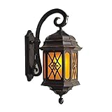 KUXY 家の部屋の装飾 防水水分証明バルコニーウォールランタンレトロヨーロッパの屋外の壁Sconce E27 Garden Villa Landscape Light Corridor Aisle Front Porch Light ランプ (サイズ : 47cm)