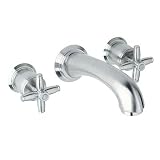 Rohl MB1937XMAPC Wall Mounted Zephyr Spout Tub Filler with Cross Handles from Michael Berman Bath Co