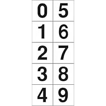 Amazon.co.jp: TRUSCO(トラスコ) 数字ステッカ― 30×30 「0~9」連番 白 