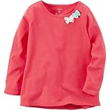 Carter's(カーターズ) ロングスリーブ ボウ インベリッシュティ ピンク トップス長袖Tシャツ 9ヶ月【並行輸入】
