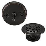 Designers Impressions 651717 Oil Rubbed Bronze Bath Tub Bathtub Trip Lever Drain and Overflow Trim K