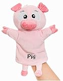 ぬいぐるみアニマルハンドパペット子供のためのおかしいおもちゃ、豚