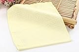 Lautechco ハンドタオル 赤ちゃん用ガーゼハンカチ唾液タオル ソフトバンブーファイバー 製 26×26cm 3枚入セット (黄)