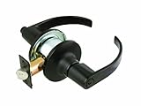 Design House 702217 C-Series 2-Way Latch Entry Door Handle, Adjustable Backset, Brushed Bronze Finis