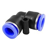 uxcell クイック継手 エンドコネクタ チューブ継手 10mmー10mm ワンタッチ 5個入り ブラック