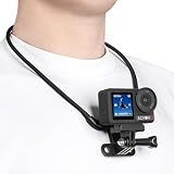 Tomat Action 5 Pro POV ネックマウント DJI Osmo Action 5 Pro/4/3/Pocket 3アクセサリー用 クイックリリースPOVビデオフレキシブルアングルネックレスホルダー Insta360 X4/ACE Pro 2用